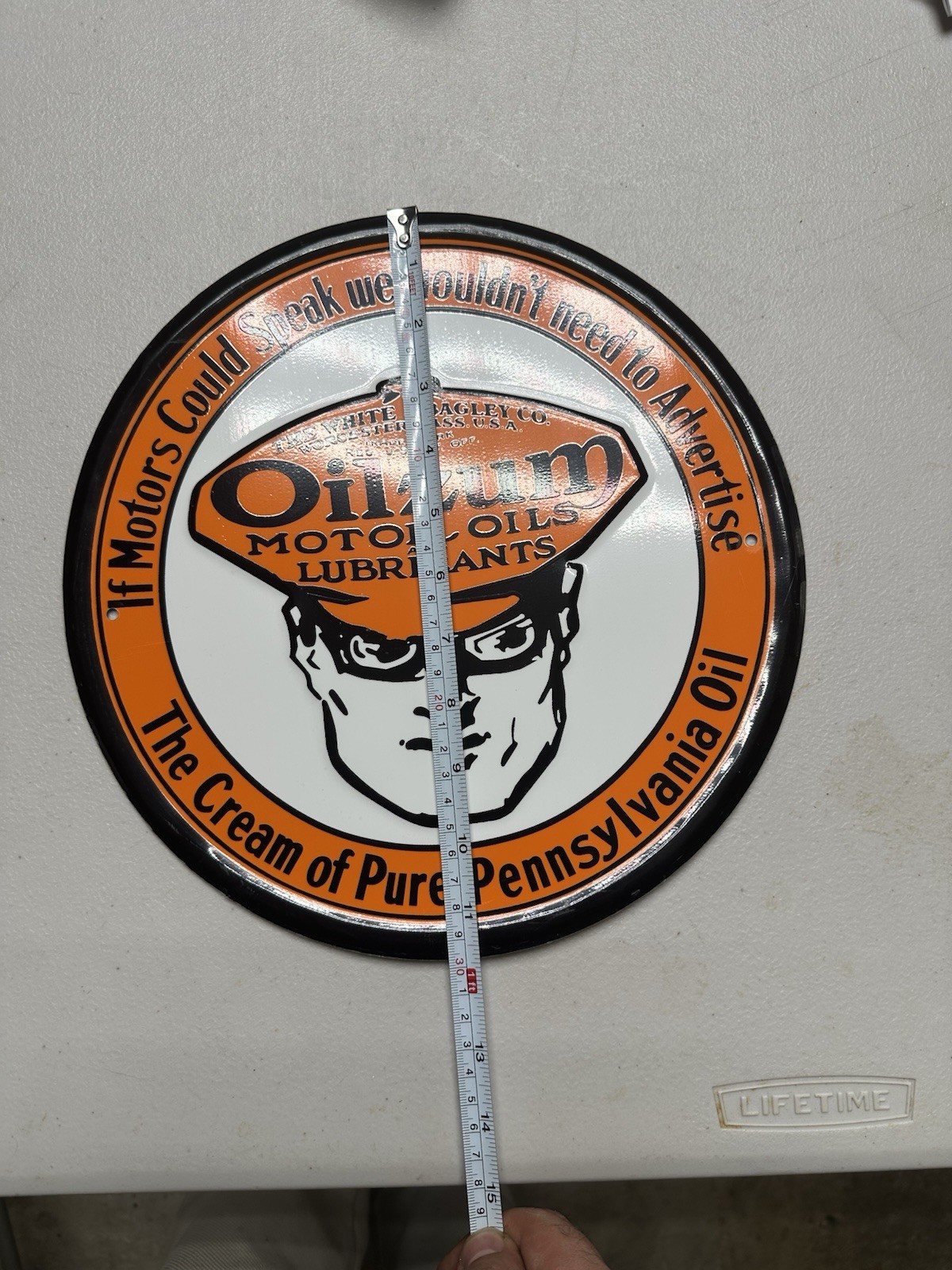 Oilzum Motor Oils And Lubricants Metal Sign By 4×1 Imports