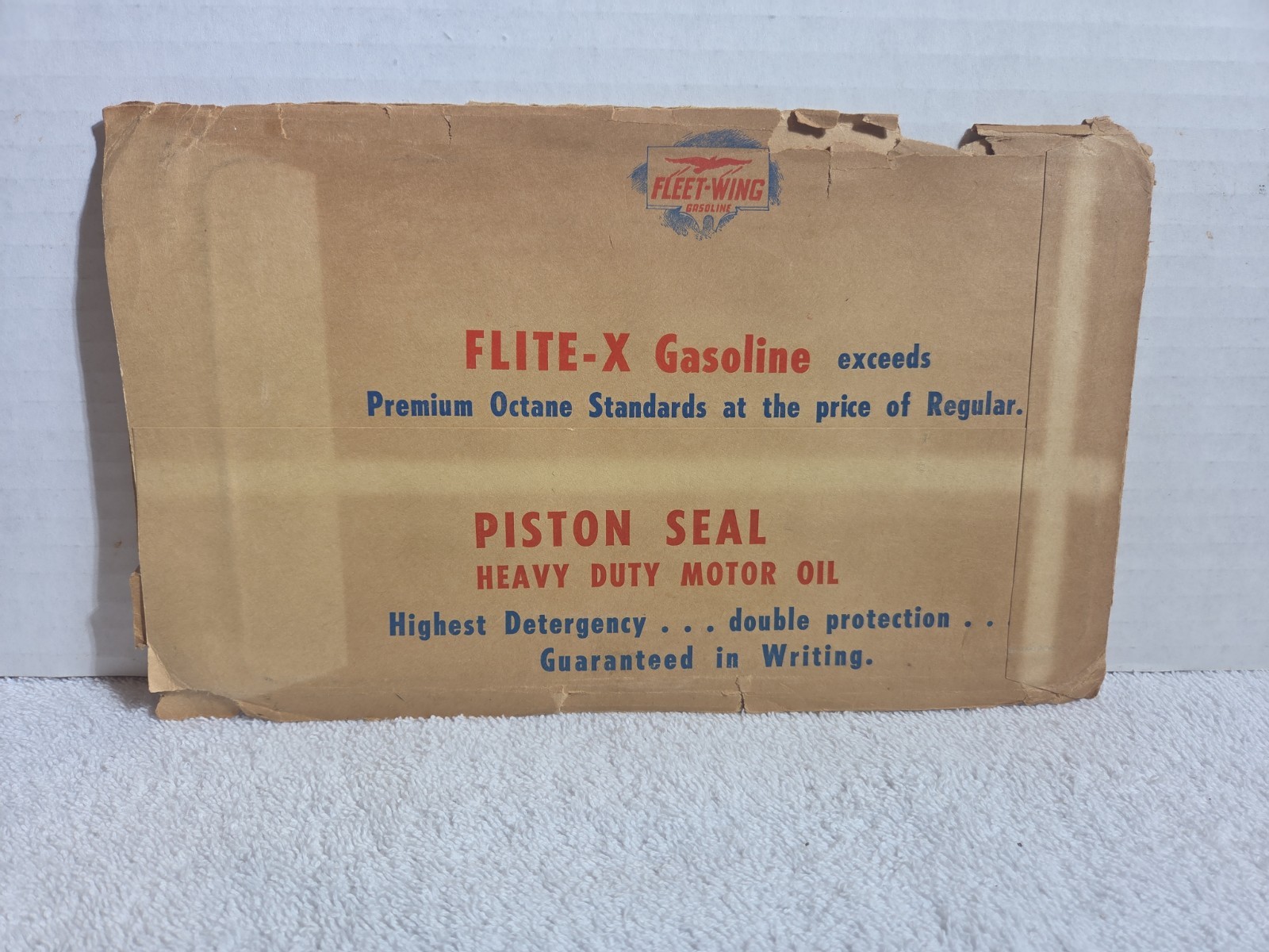 Vintage 1940’s 1950’s FLEET WING Gas & Oil INITIAL ” R M M ” Scioto Sign Co. NOS