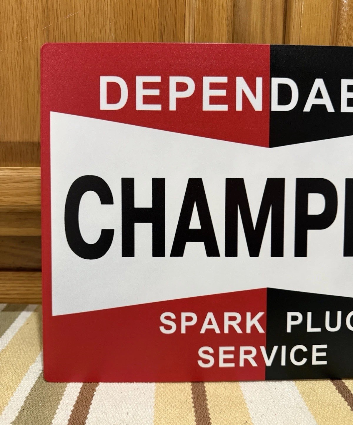 Champion Spark Plug Flange Sign Gas Oil Garage Tools Vintage Style Wall Decor 1