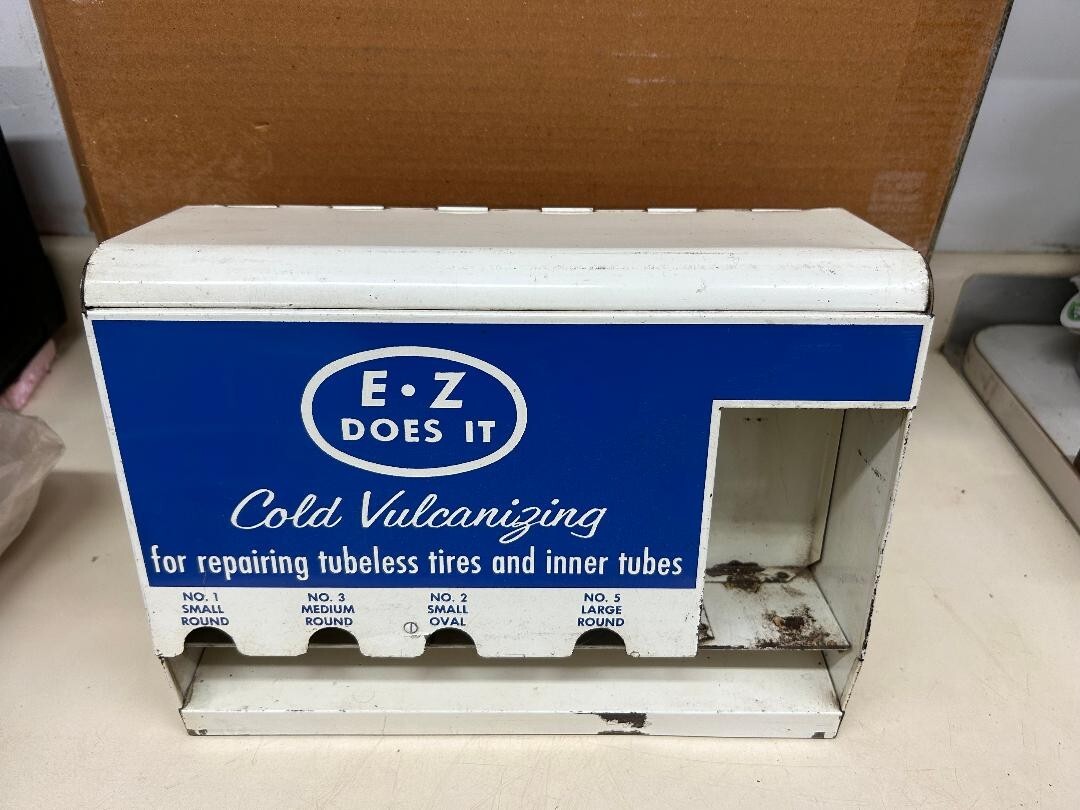 Original Metal E Z Does It Tire Patch Cabinet Absolute LAST 20 % PRICE DROP
