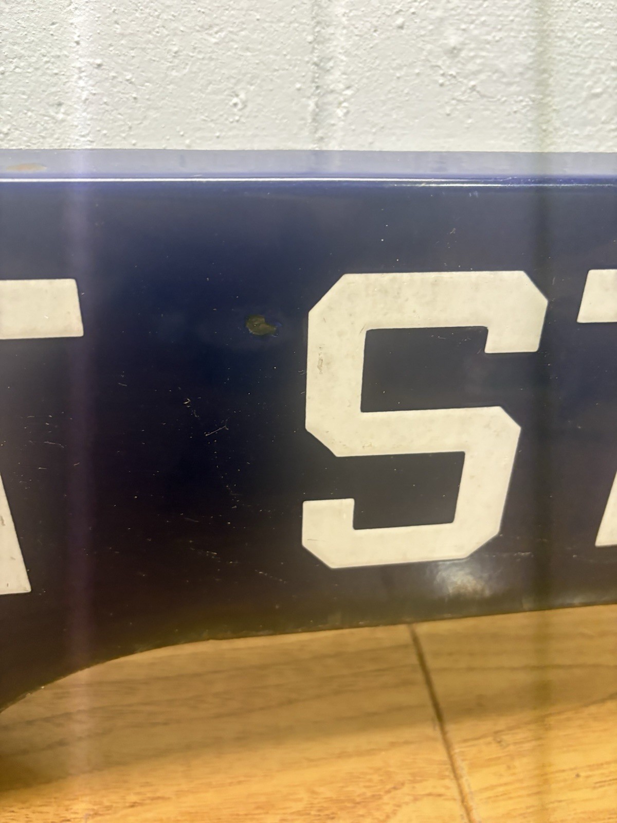 vintage porcelain sign original Street Sign Detroit St 1940’s/50’s Original