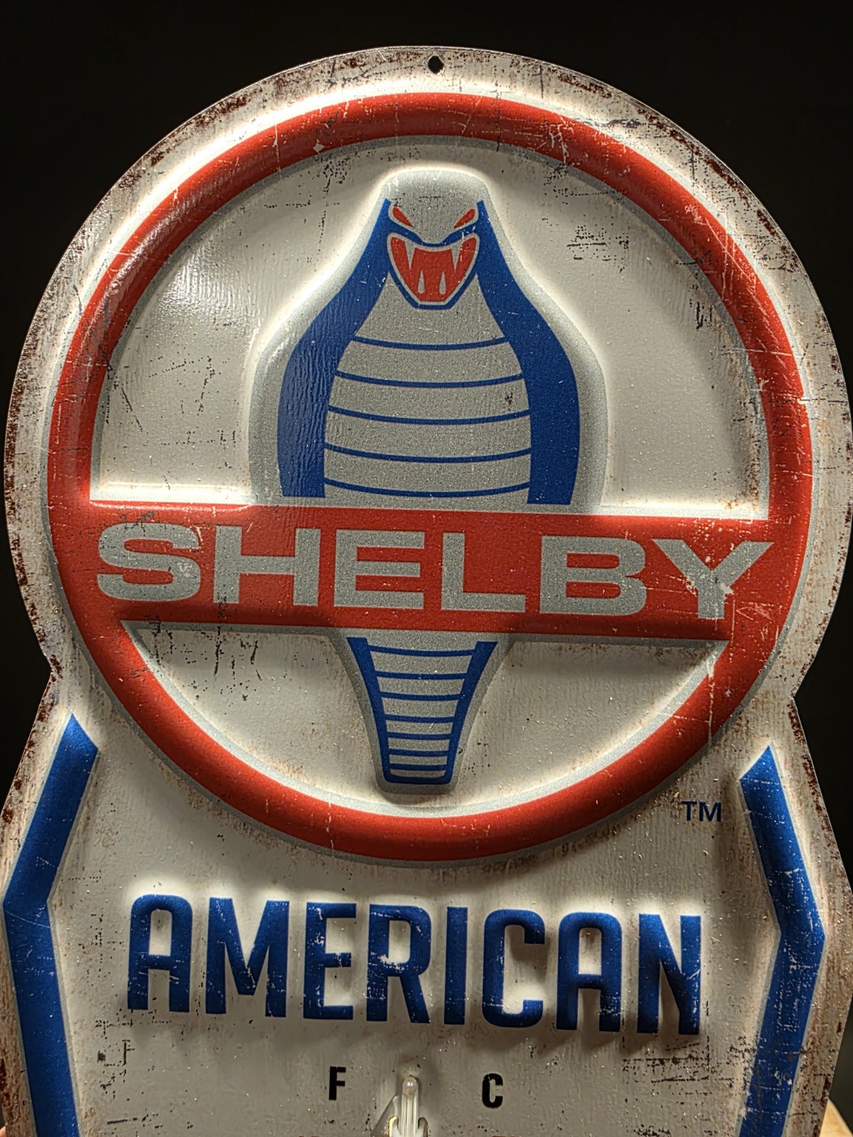 17.5 ” Metal Vintage Style Ford Shelby American Thermometer Sign