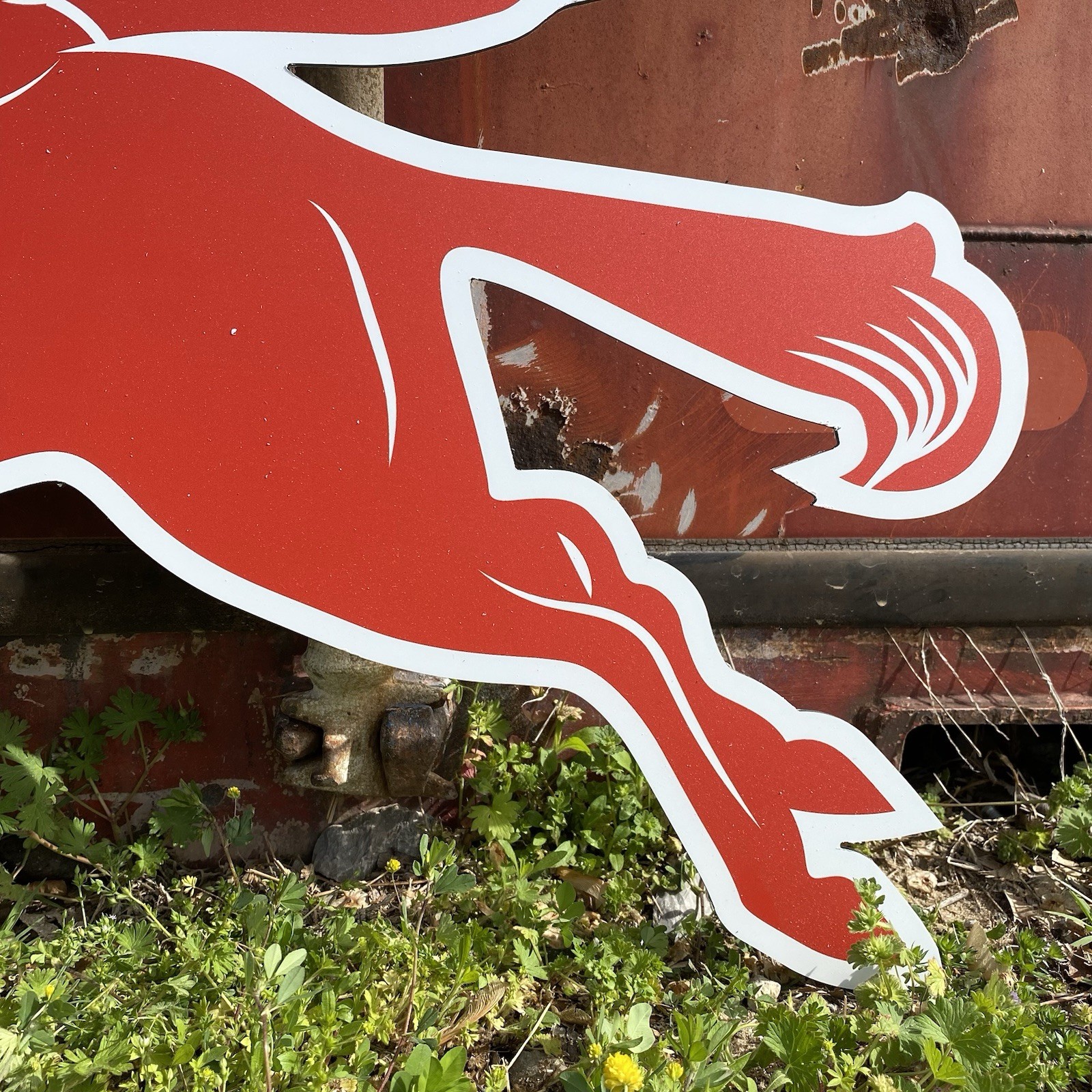 36in Mobil Gas And Oil Pegasus Vintage Style Repop Sign