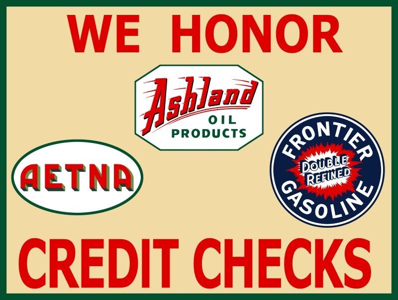 Ashland, Aetna & Frontier Gasoline NEW Steel Sign: 12×16″ Made in USA