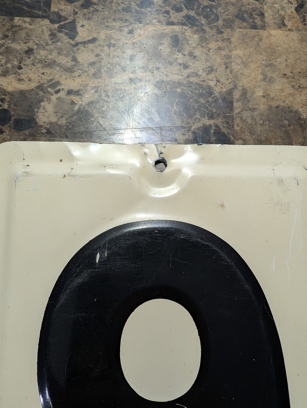 Vintage GAS STATION Sign Numbers 6 / 9 Black & White Embossed Metal Sign #1