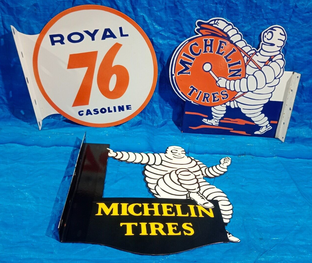 3 Porcelain Enamel Sign, More Details In Description