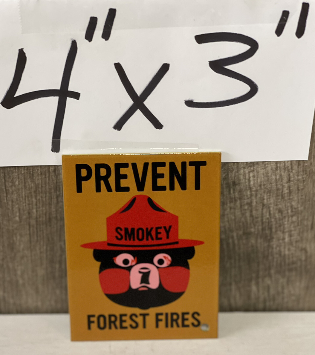 Smokey The Bear Porcelain Like Magnet Prevent Forest Fires Gas Oil
