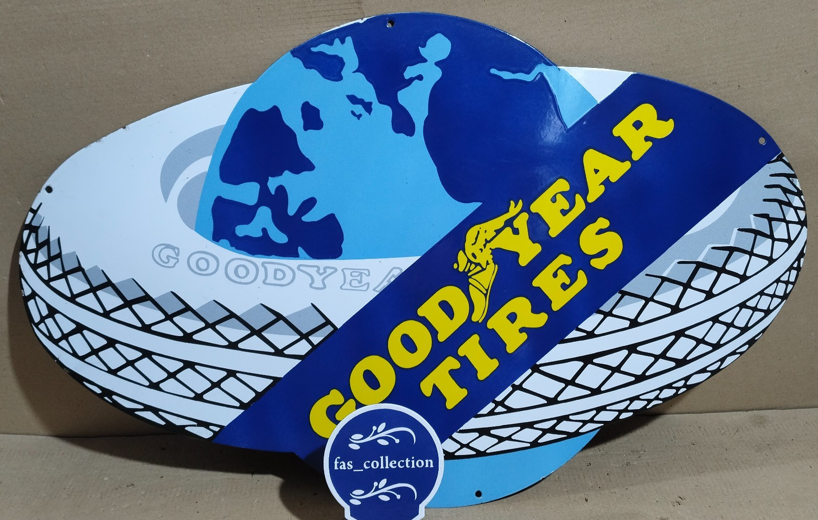 Good year Tires Porcelain Enamel Sign 37 x 23 Inches 1 Sided