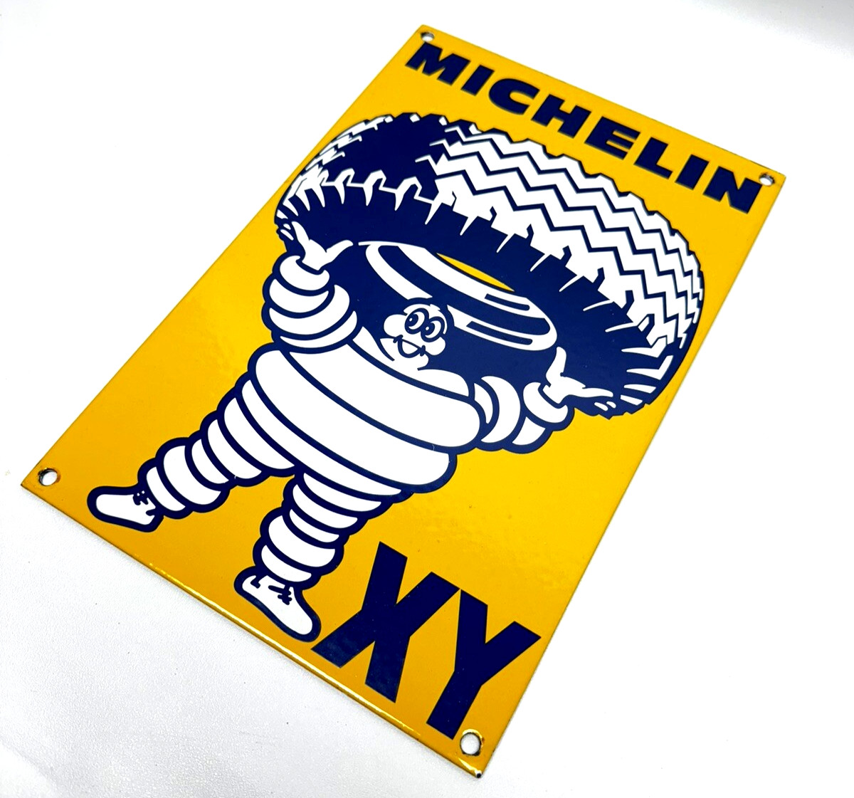 Michelin XY Heavy Duty Tires – Vintage Porcelain Sign – Service Station Garage