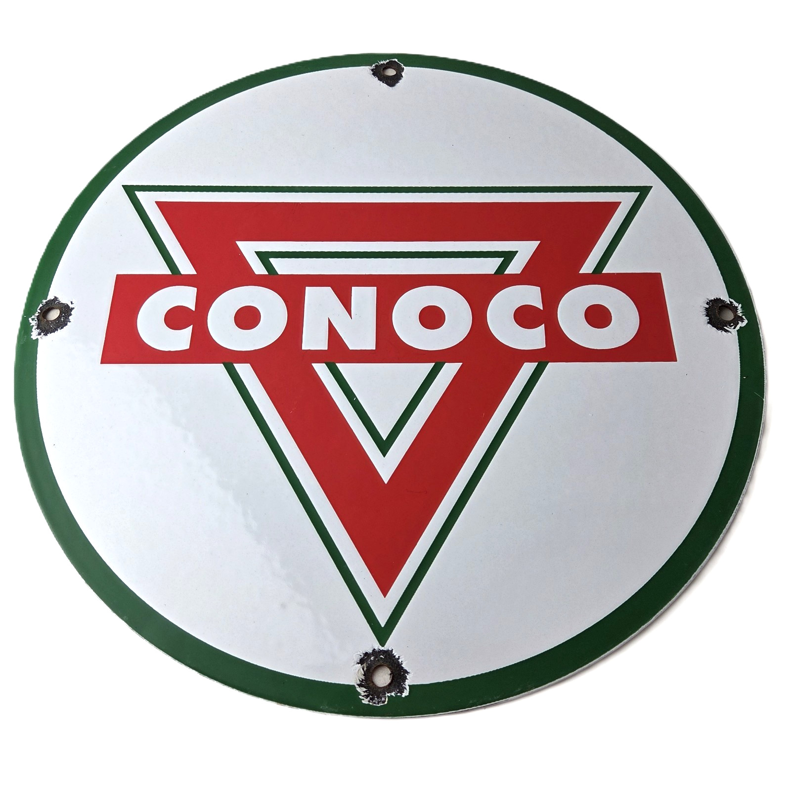 Vintage Conoco Gasoline Sign – Porcelain Gas Pump Oil Drum Sign