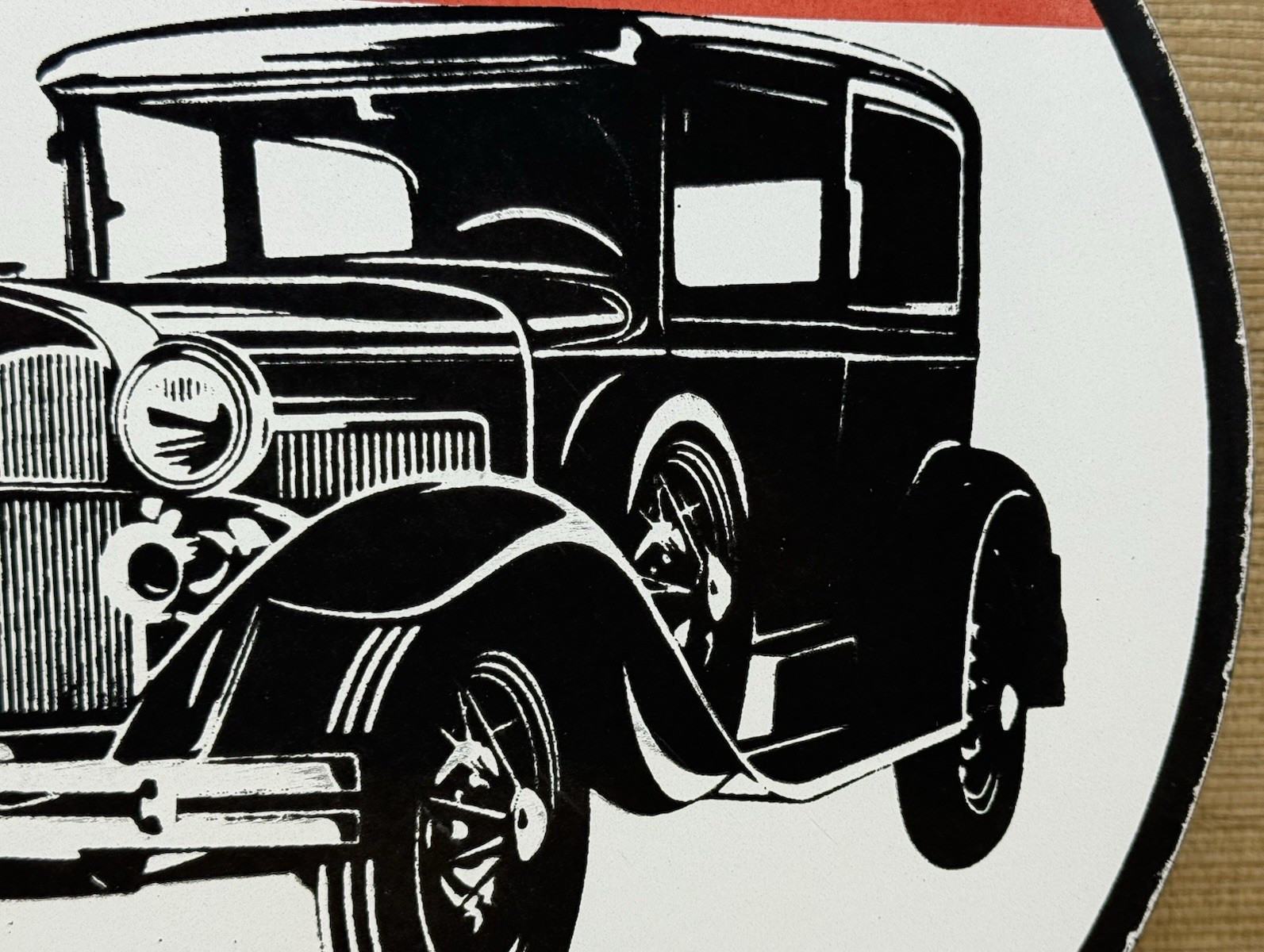 VINTAGE FORD MODEL T PORCELAIN SIGN GENERAL MOTORS DEALERSHIP GAS OIL CHEVROLET