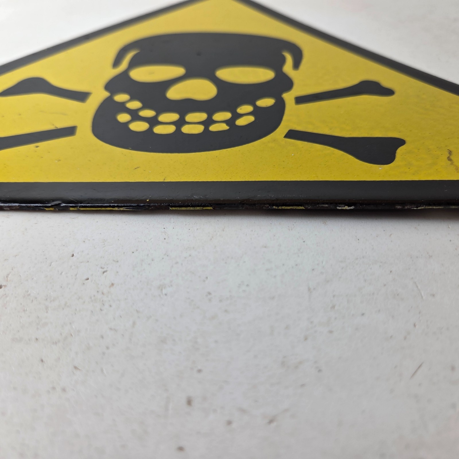 Vintage Danger Sign – Skull Crossbones Warning Caution Gas Pump Service Sign