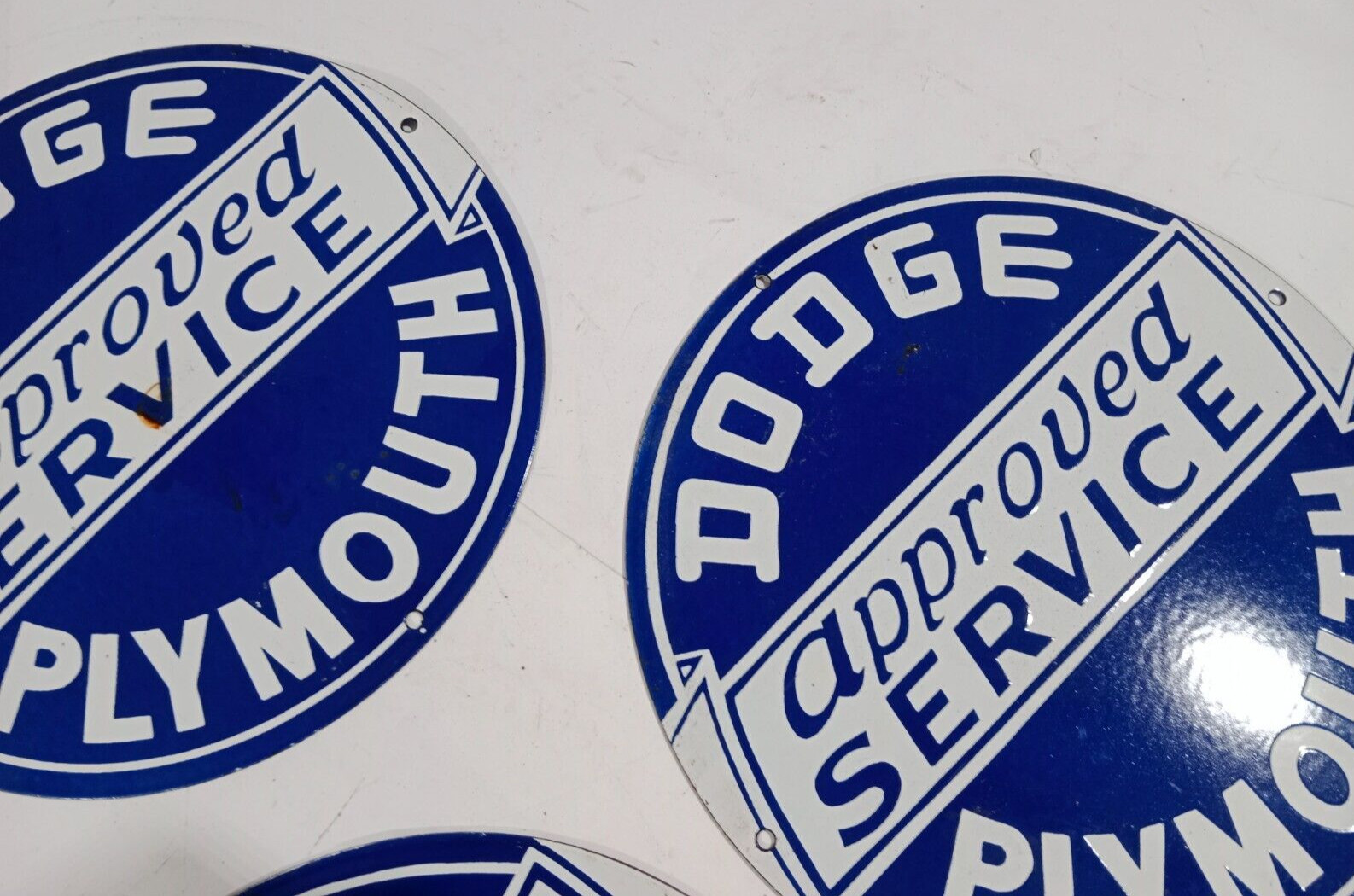 Dodge Plymouth Porcelain Enamel Sign 12 x 12 Inches 1 Sided
