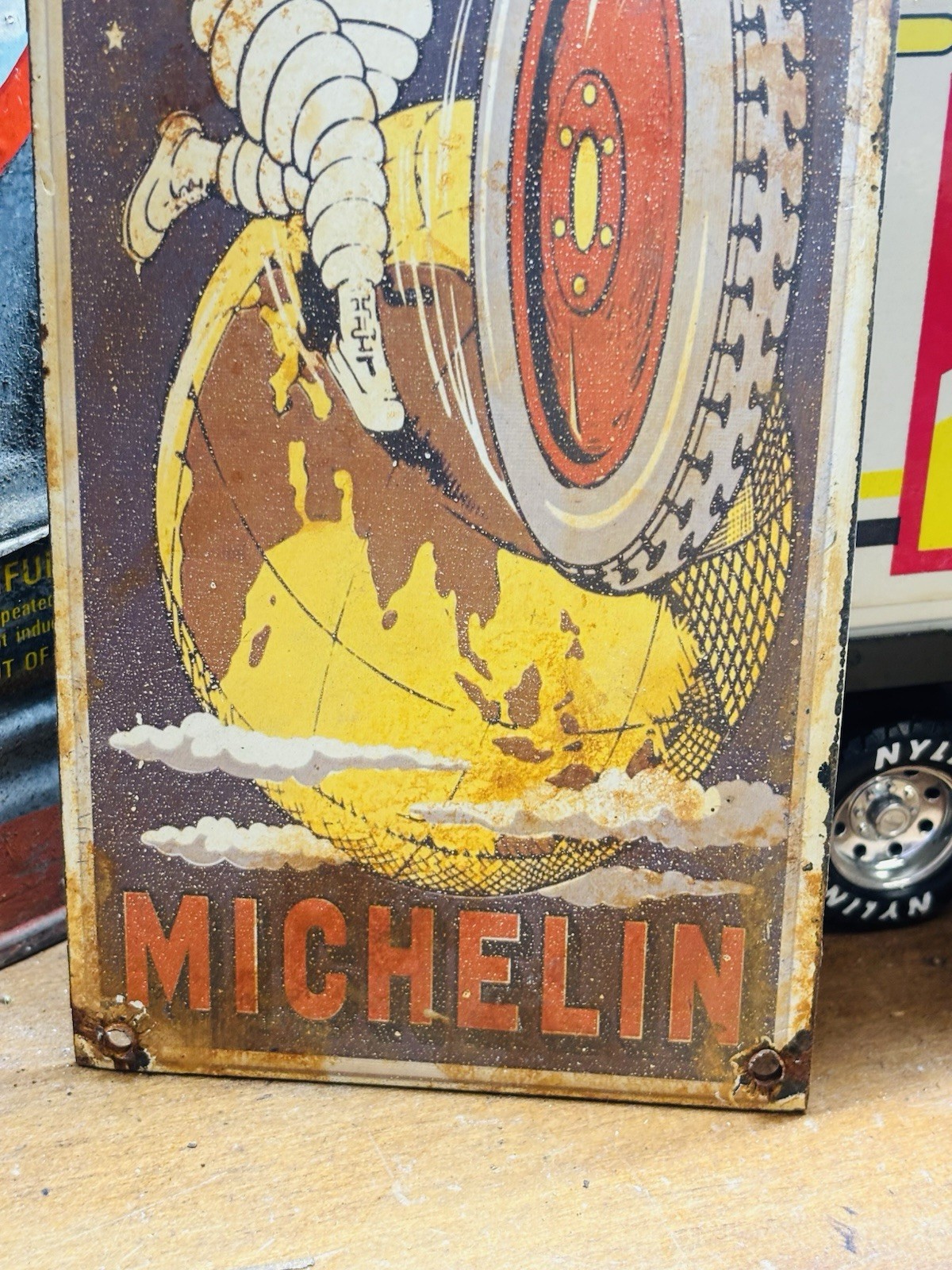 Michelin Porcelain Advertising Sign 8 inches