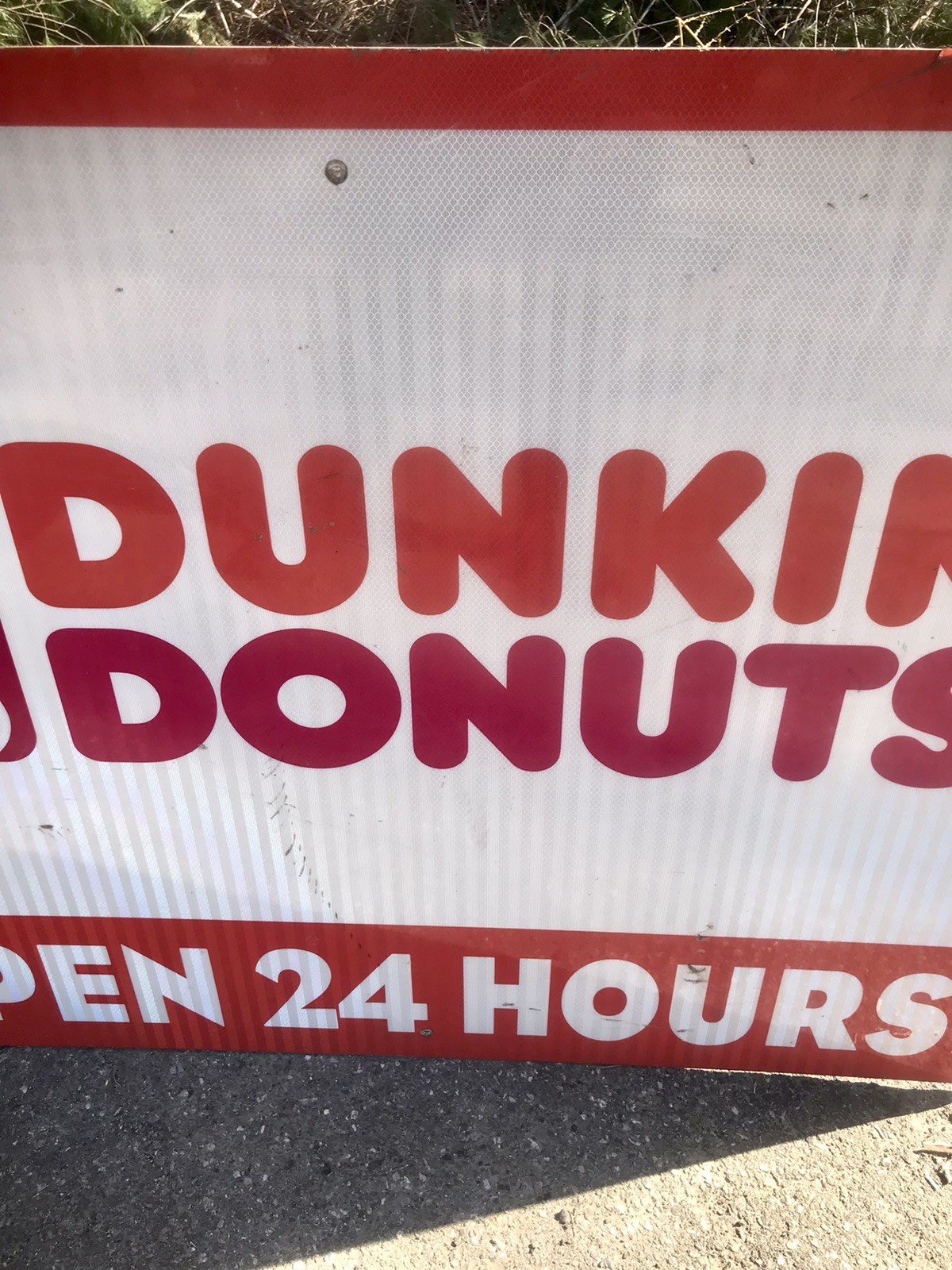 4ft Metal Vintage Dunkin Donuts Interstate Street Road Food Exit Sign Decor Art