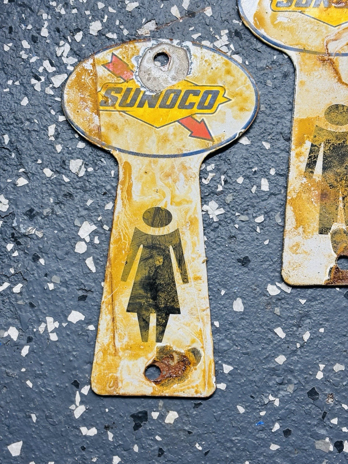Sunoco Restroom Porcelain Advertising Signs Set