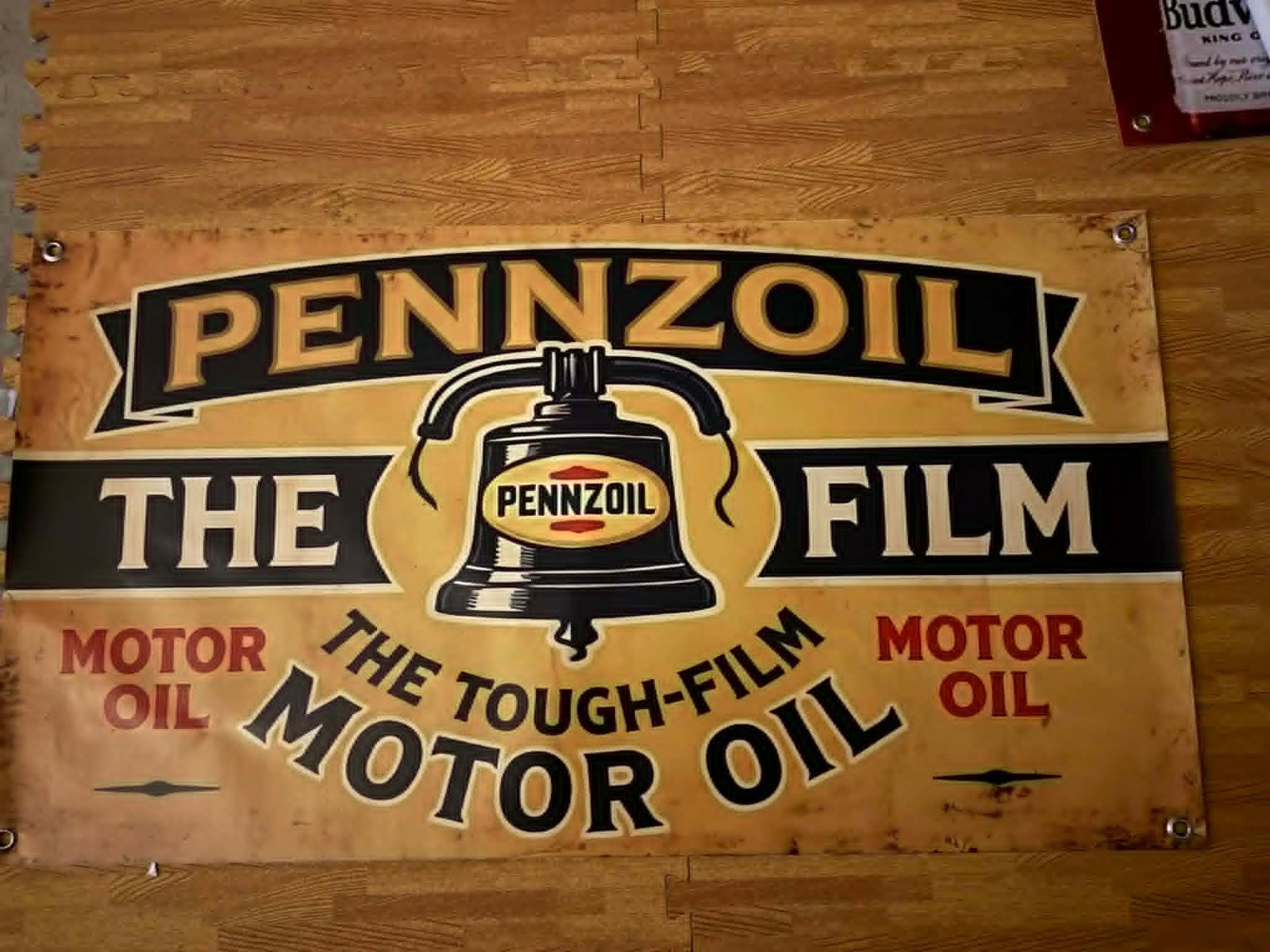 Pennzoil Motor Oil Banner 40×22 1930s Reproduction Vintage Gas Oil Sign Retro