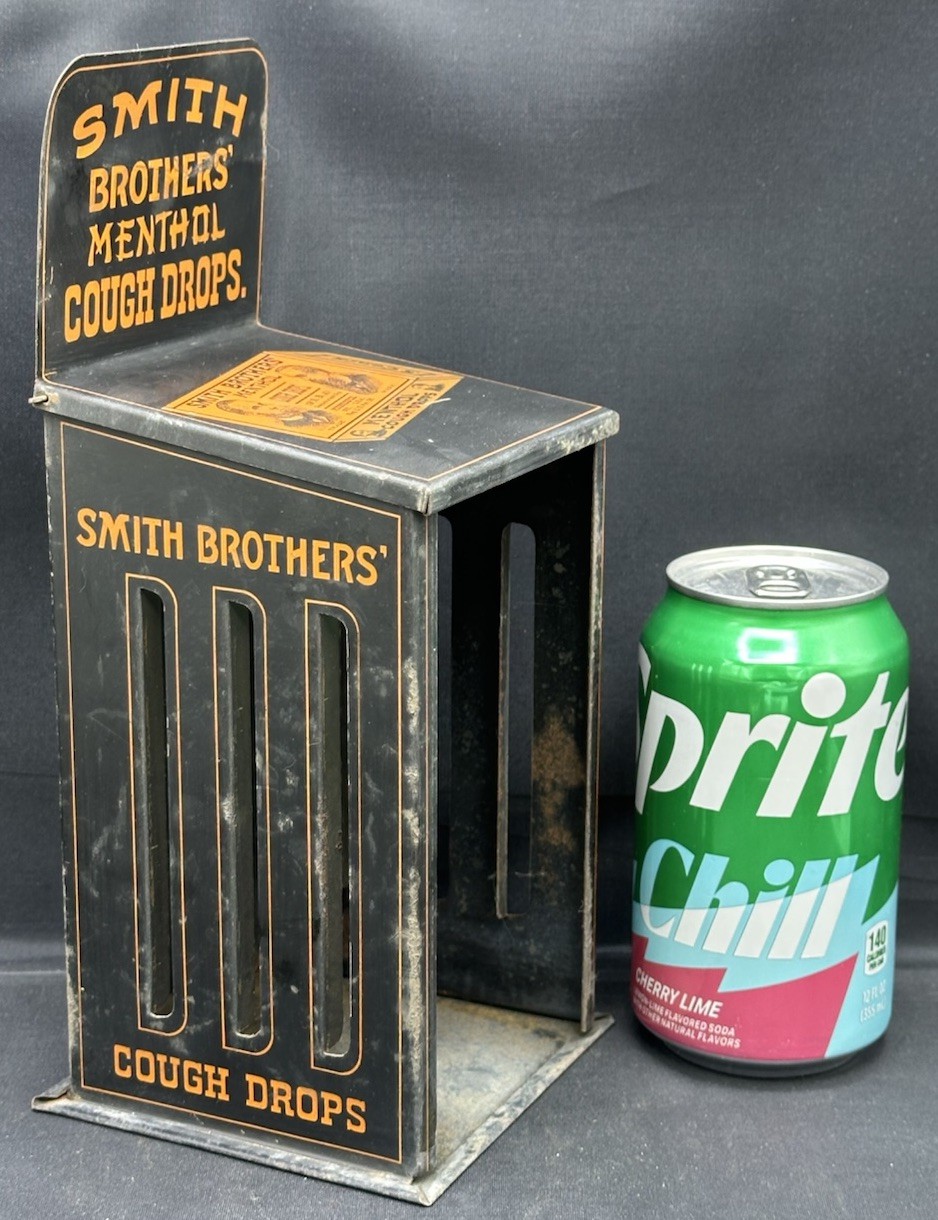 Metal Smith Bros Menthol Cough Drop Dispenser C.1920’s Counter Top General Store