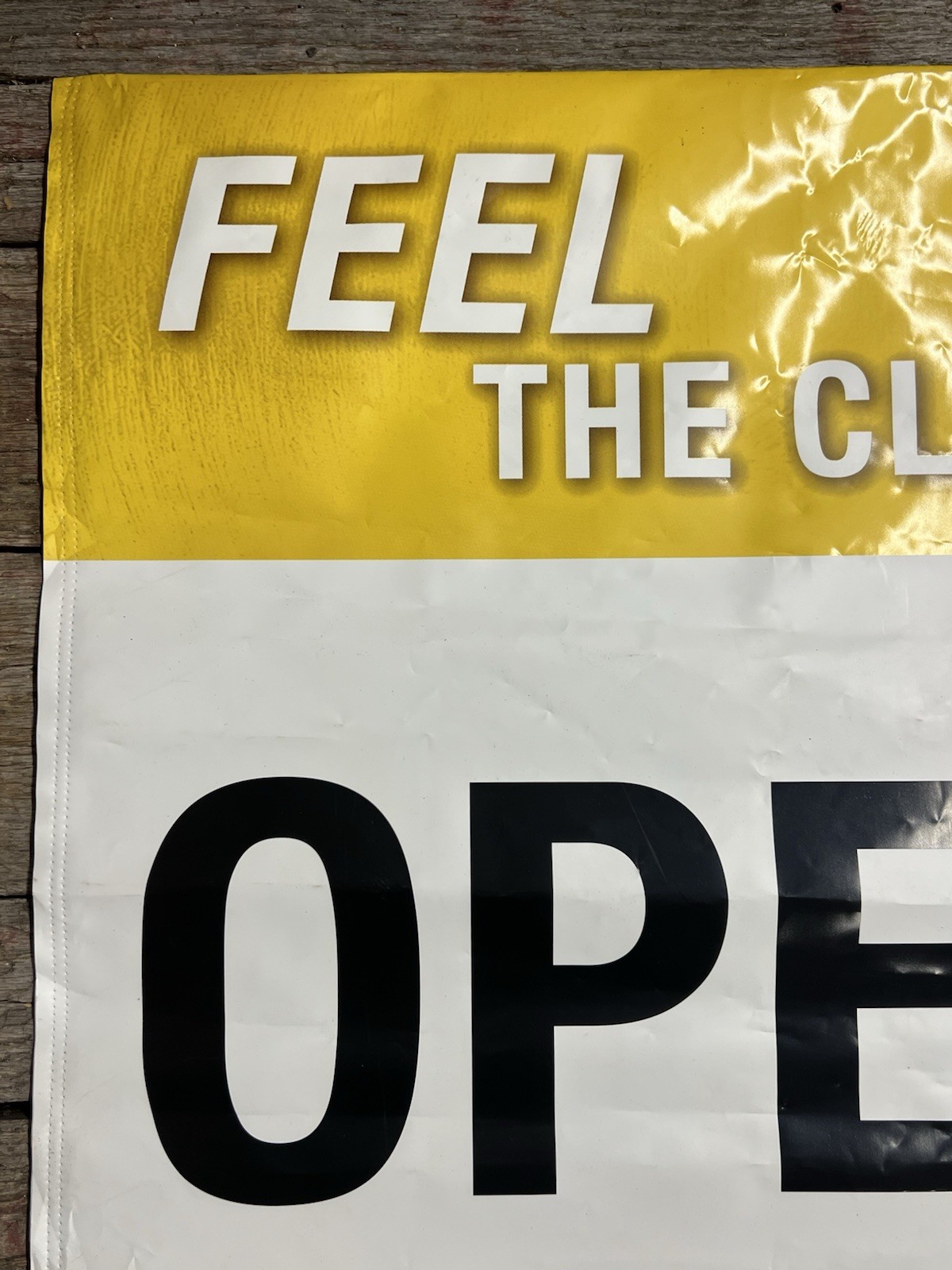 Vintage Pennzoil “We Are Open” Oil Changes Service Station Advertising Banner