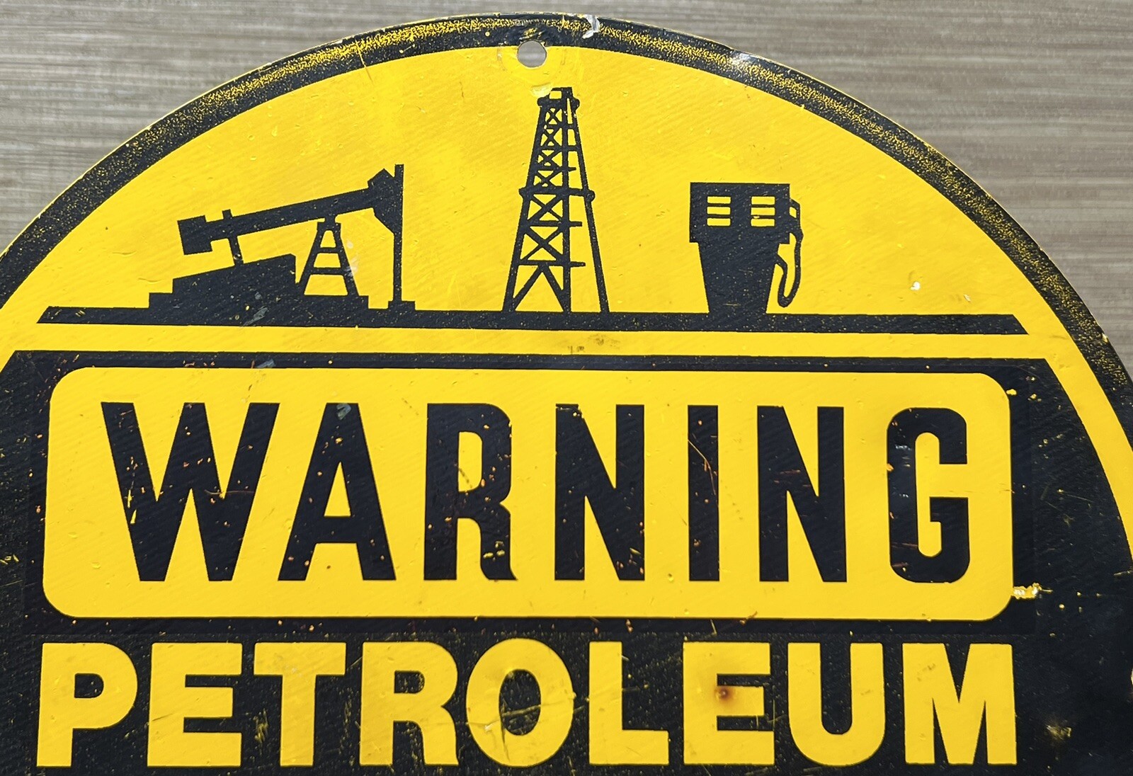 VINTAGE MOBIL PIPELINE SIGN GAS STATION MOTOR OIL PUMP PETROLEUM GASOLINE DIG