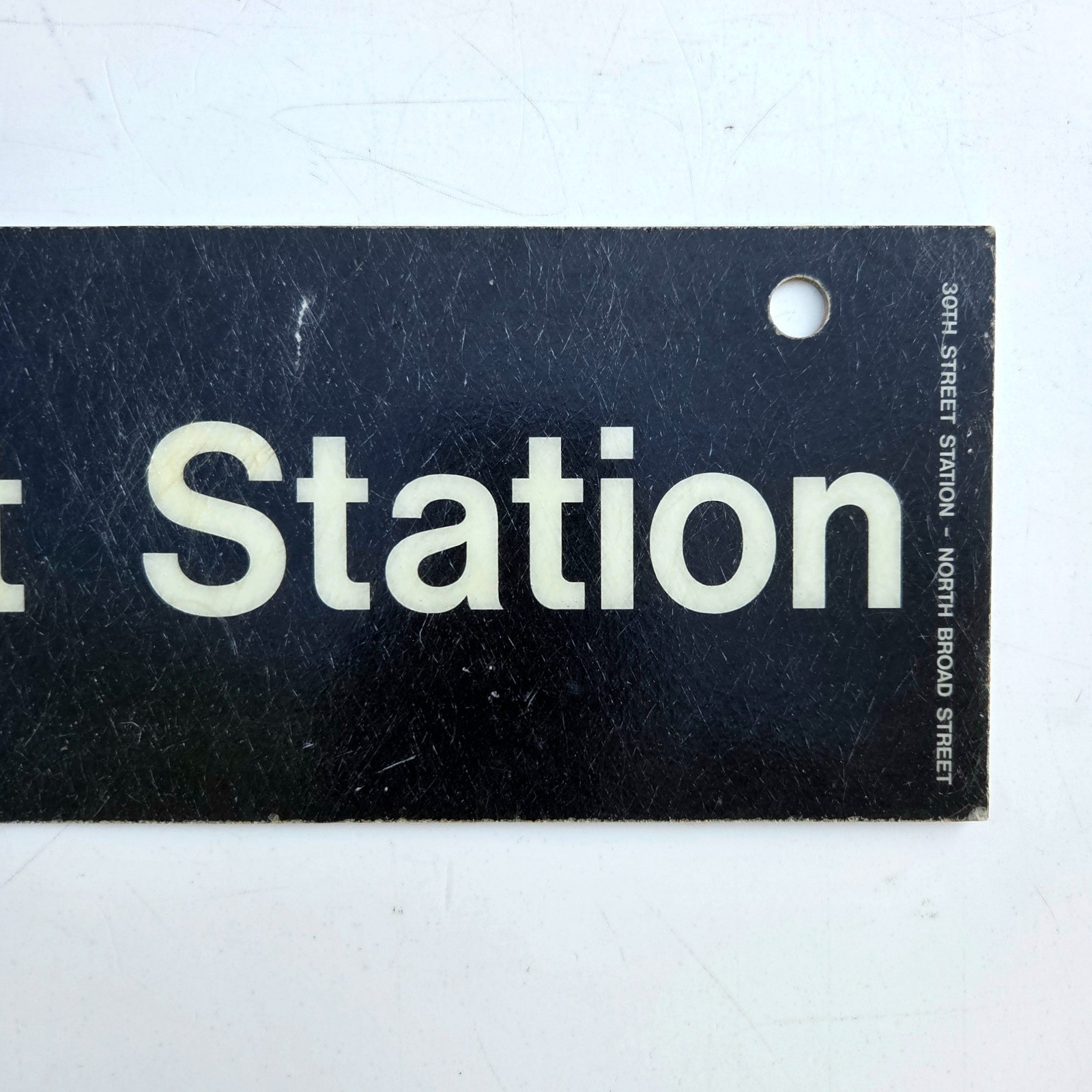 Vtg Septa Sign 30th St Station North Broad Street Double Sided Railroad Subway