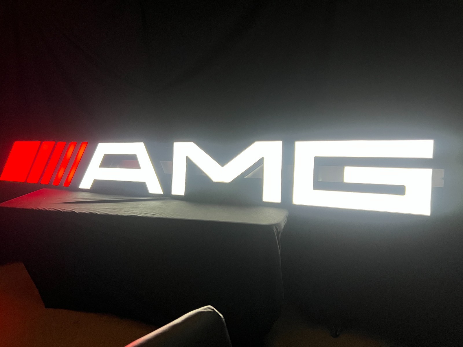 Illuminated Mercedes-Benz AMG Dealership Sign