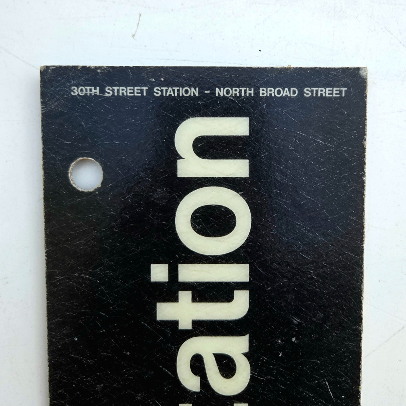 Vtg Septa Sign 30th St Station North Broad Street Double Sided Railroad Subway