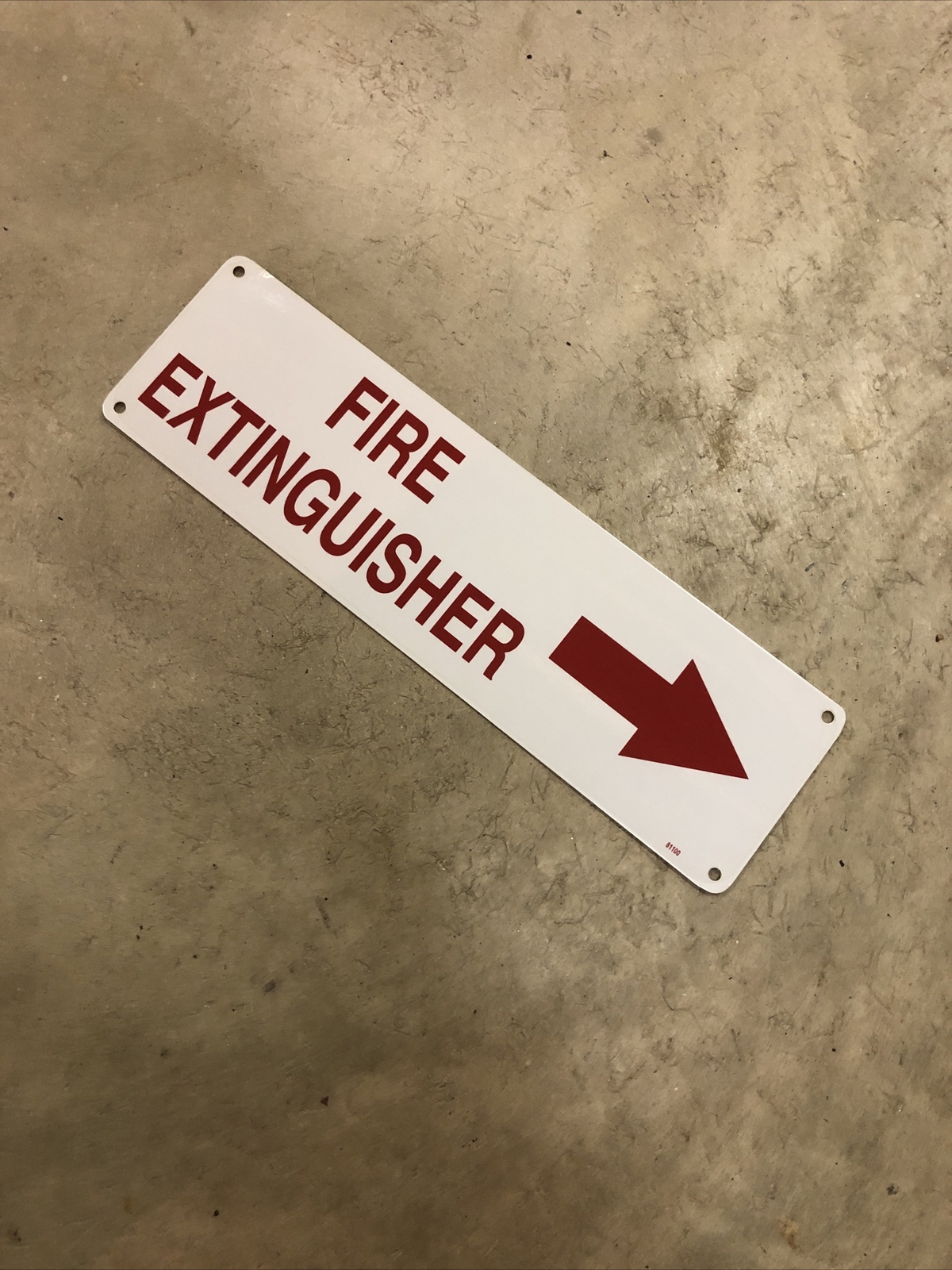 Vintage Fire Extinguisher 4” X 14” Metal Sign Construction Industrial Shop Arrow
