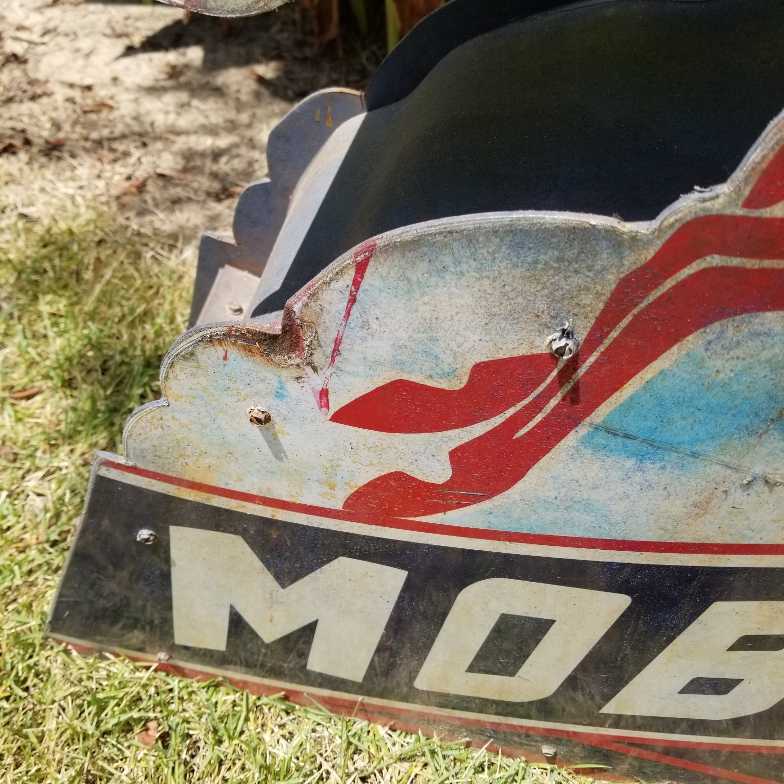 Antique Look Vintage Style Mobil Pegasus Gas Oil Service Sign Old School 38 X 42