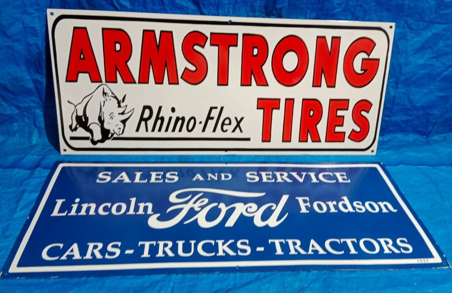 2 Porcelain Enamel Sign, More Details In Description