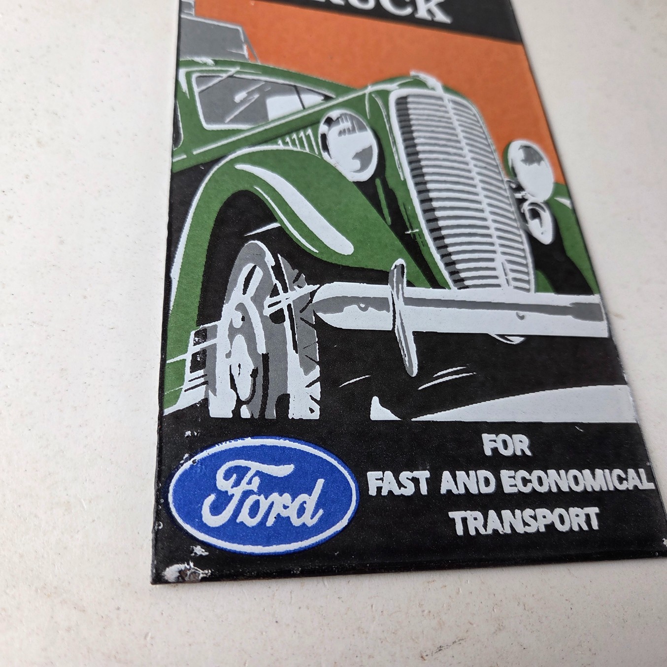 Vintage Ford Motors Sign – Classic V8 Truck Gas Pump Automotive Porcelain Sign