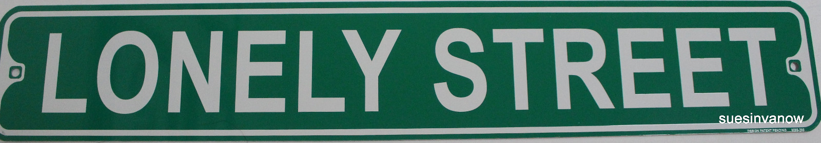 Metal Street Sign Lonely Street Garage Man/Woman Cave Bar Decor 3″x18″