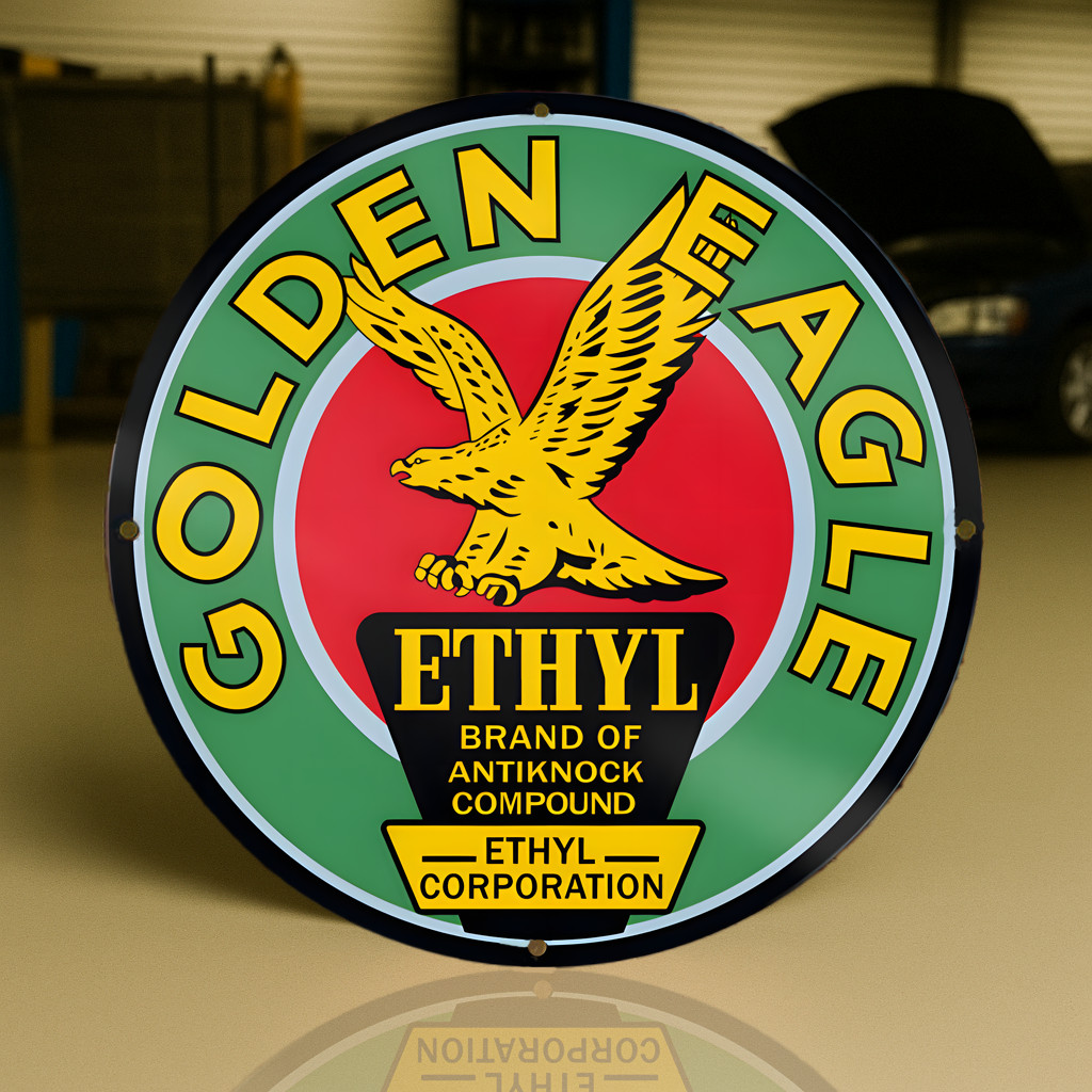 Golden Eagle Ethyl Gasoline Heavy Metal Sign 50 cm (19.7 inches)