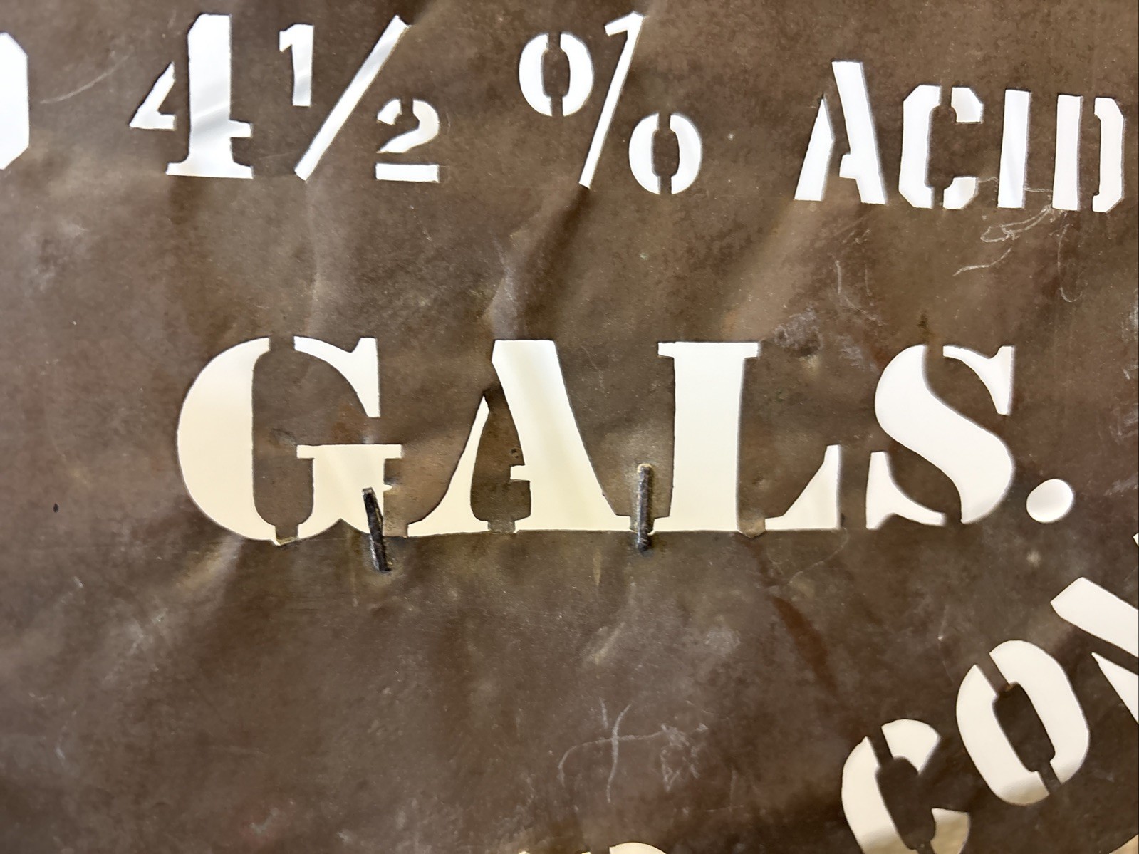 Antique First Lady Cider Vinegar Western Grocer Crate Barrel Stencil Sign Iowa