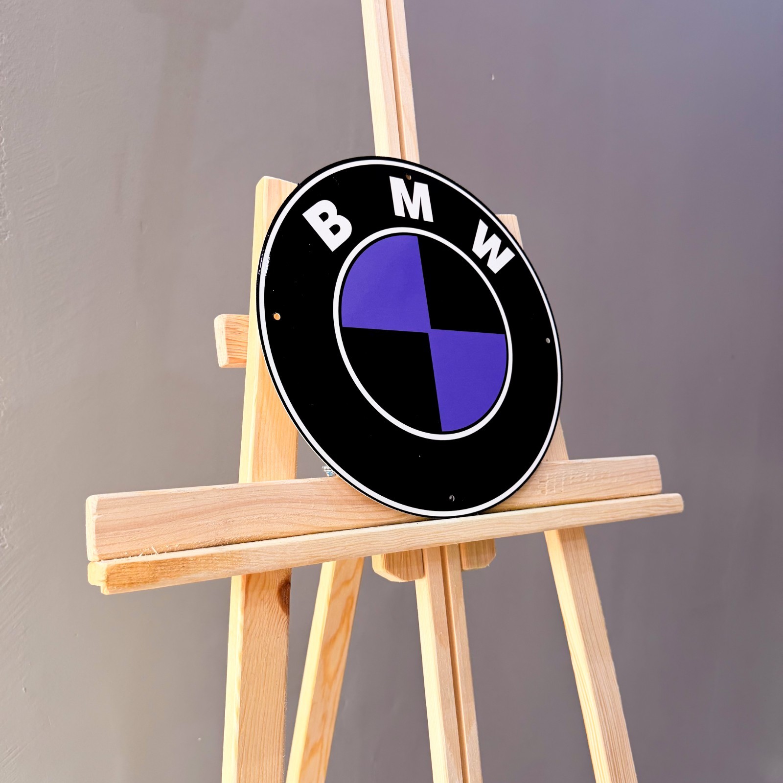 BMW Black Purple Roundel Heavy Metal Sign – Garage Decor – 30 cm (11.8”)
