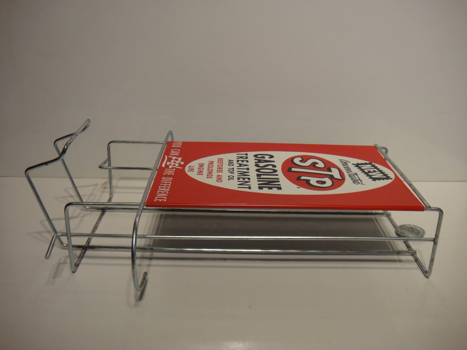 Vintage STP Gas Treatment Station Island Can Display Rack With Sign NOS Original