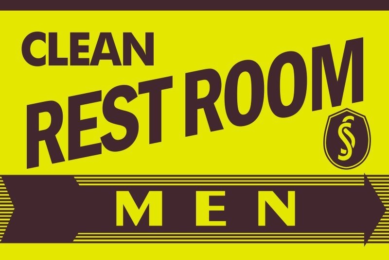 Sovereign Gasoline Men’s Restroom NEW Sign-24×36″ USA STEEL XL Size