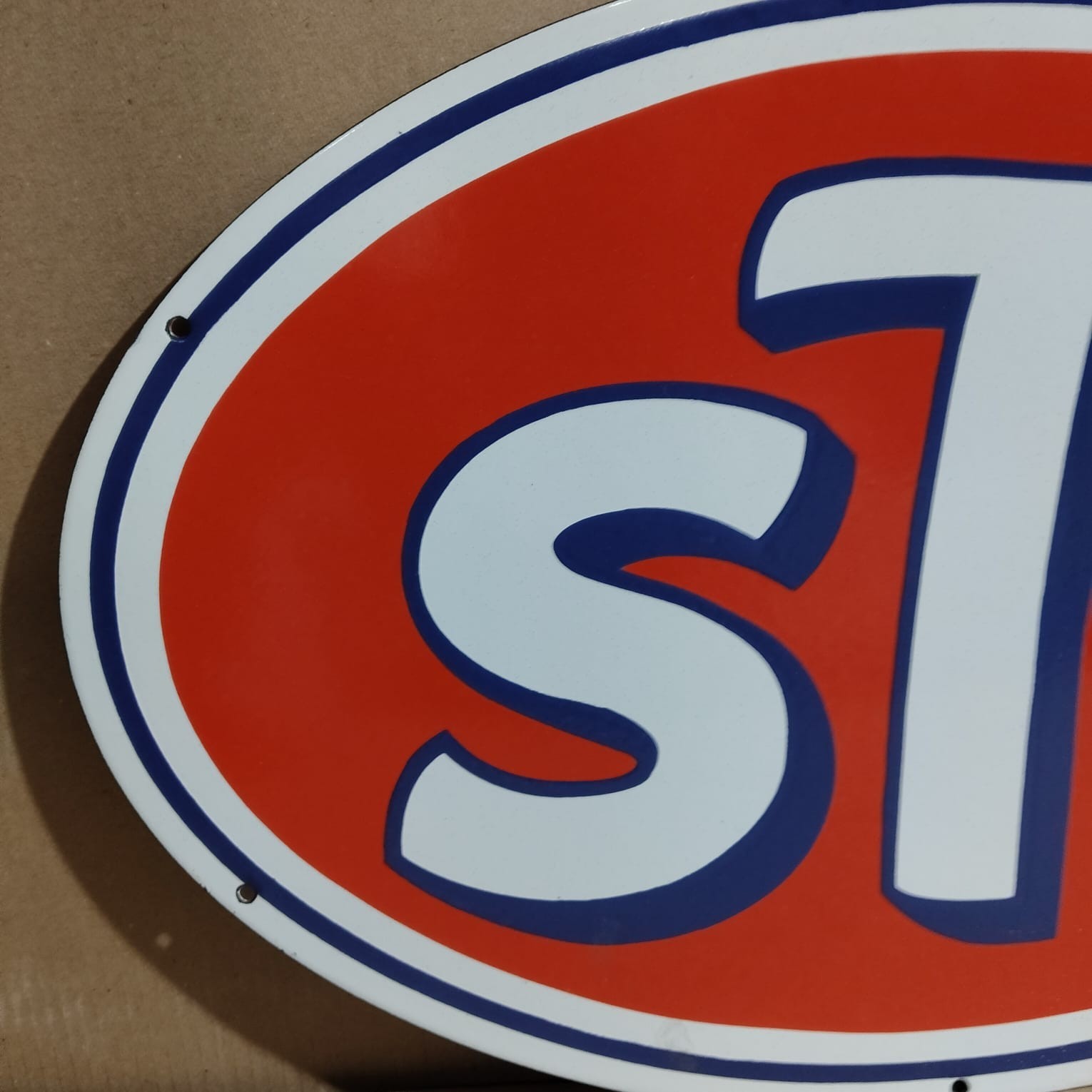 STP Porcelain Enamel Sign 24 x 16 Inches 1 Sided