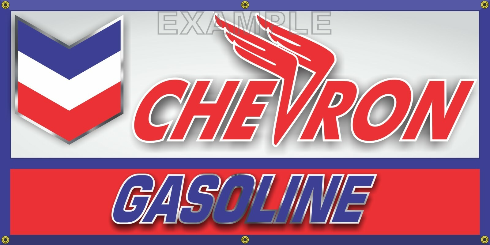 CHEVRON GAS STATION VINTAGE OLD SCHOOL SIGN REMAKE BANNER MURAL SIZE OPTION