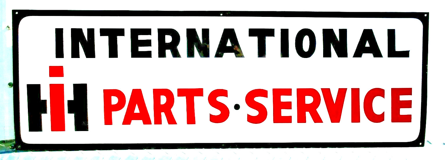 LG HAND PAINTED Metal INTERNATIONAL HARVESTER Parts Service IH SHOP TRACTOR SIGN