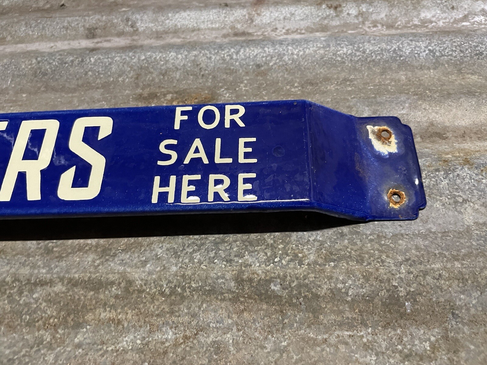 CANADA PACIFIC EXPRESS VINTAGE PORCELAIN SIGN MONEY ORDERS BANK CASH DOOR BAR