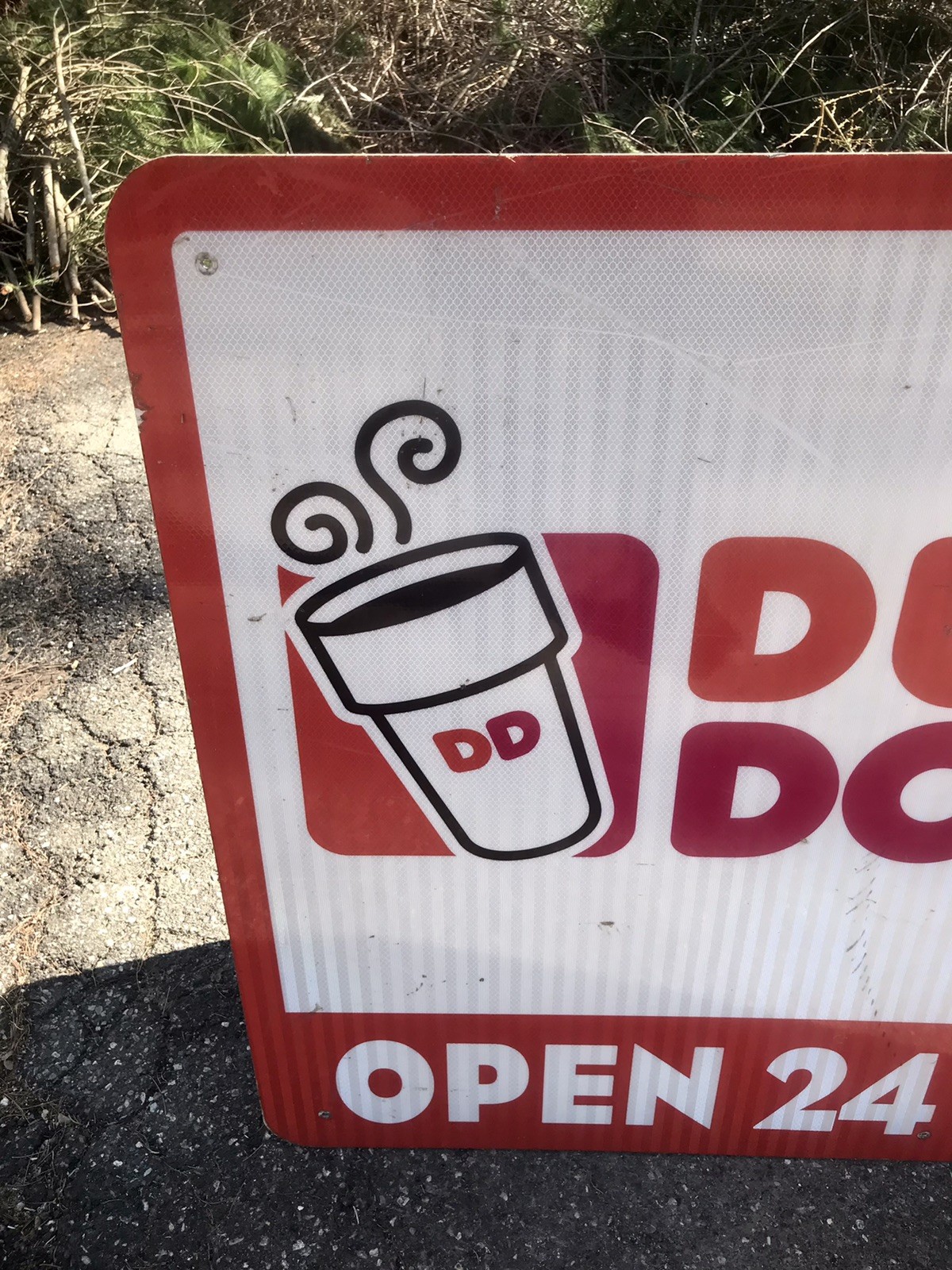 4ft Metal Vintage Dunkin Donuts Interstate Street Road Food Exit Sign Decor Art