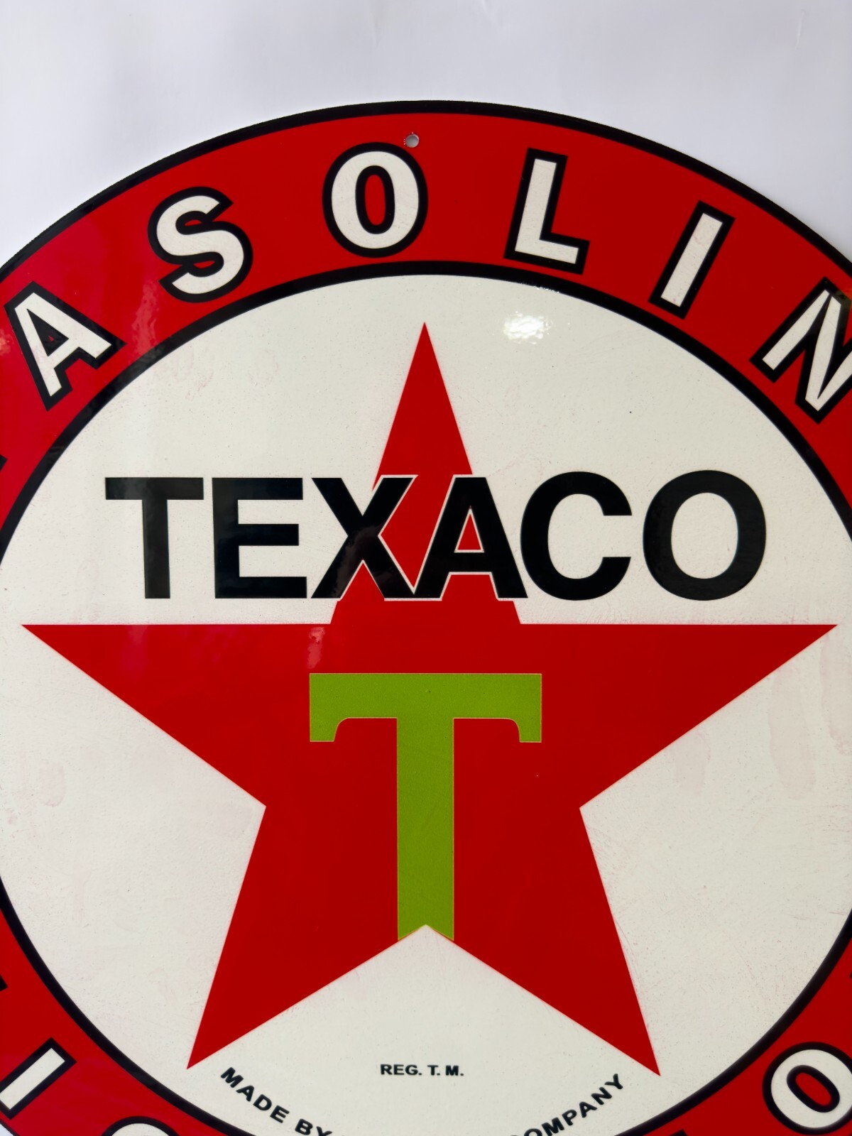 Rare- Vintage -Texaco – Heavy Metal Sign – XL • 19.7″ (50cm)