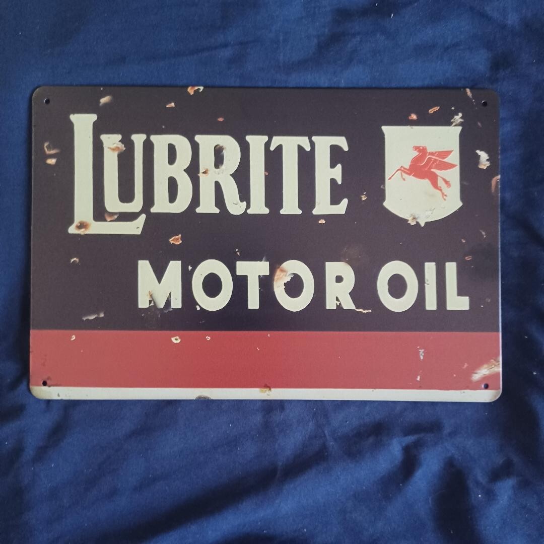 8″X12″ Metal Sign Man Cave Wall Art Oil Garage Bar Gas Station Lubrite Oil