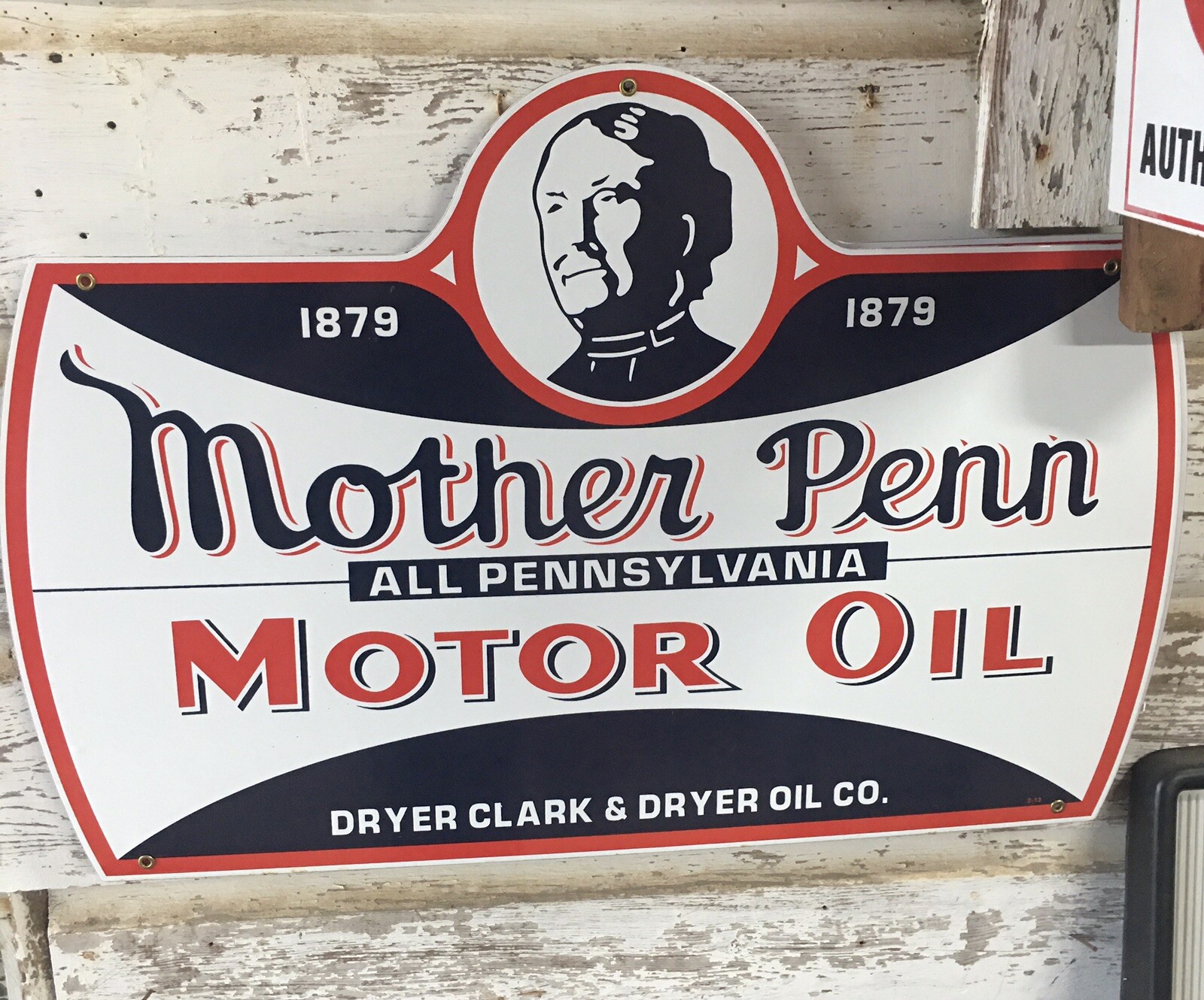 Vintage Mother Penn Motor Oil Porcelain Sign Automotive Gas Oil 100 Made In 2013