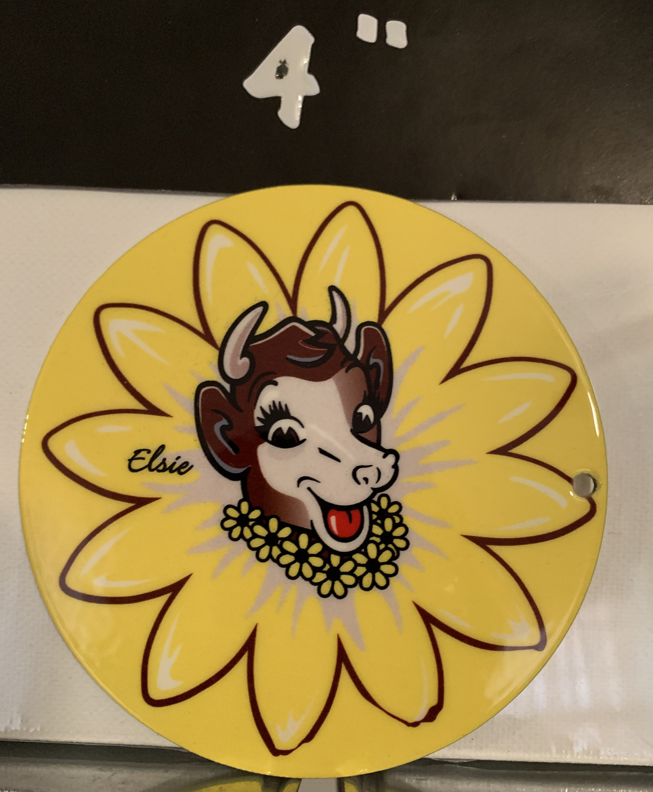 Elsie The Cow Porcelain Like Magnet Borden Milk Drink Sales Grocery Station Gas