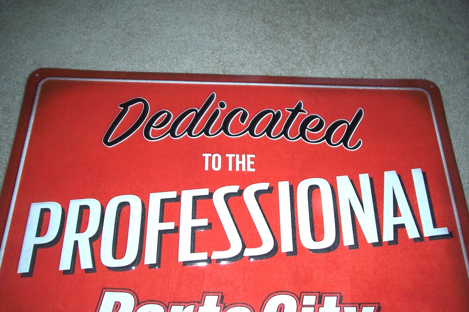 Parts City Auto Parts Dedicated To The Professional Tin Sign New 24 X 18