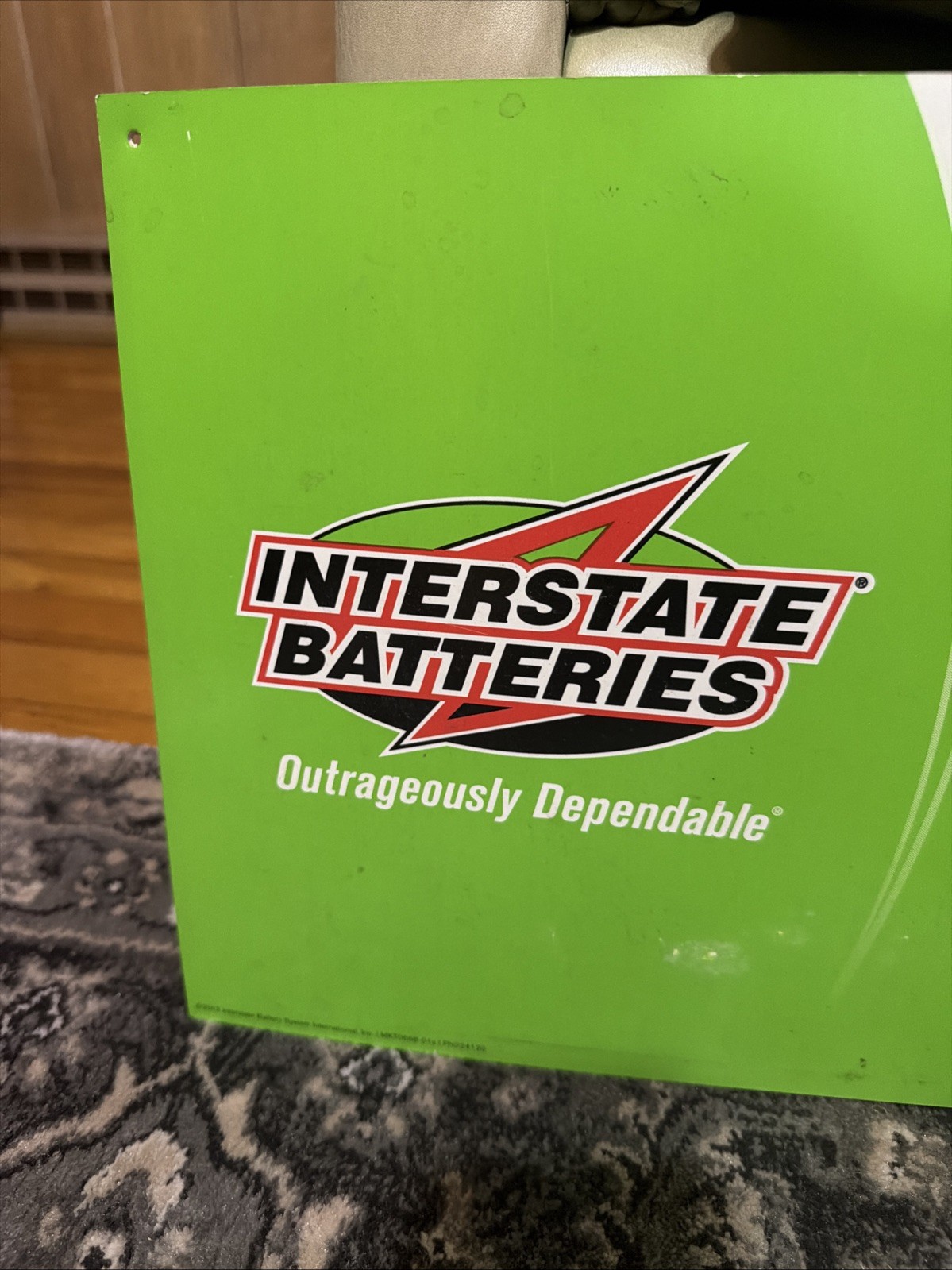 Interstate Battery Gas Oil Advertising Sign