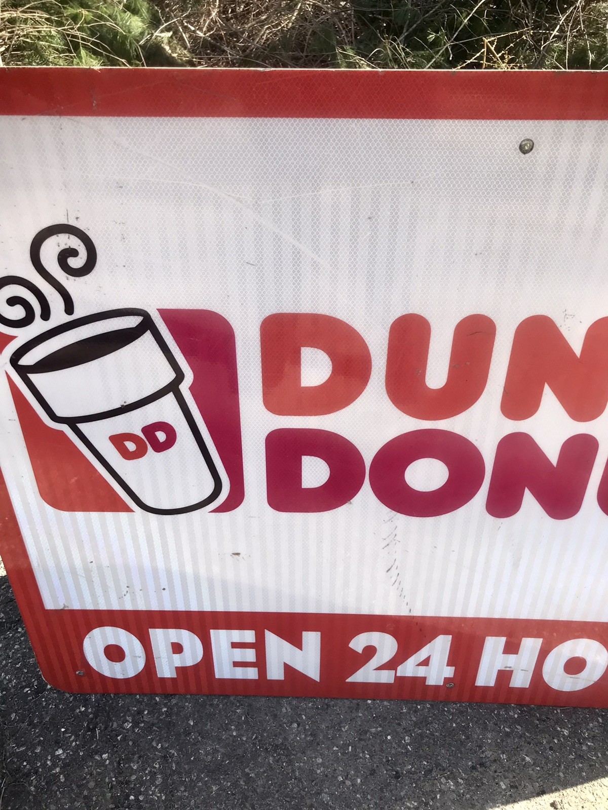 4ft Metal Vintage Dunkin Donuts Interstate Street Road Food Exit Sign Decor Art
