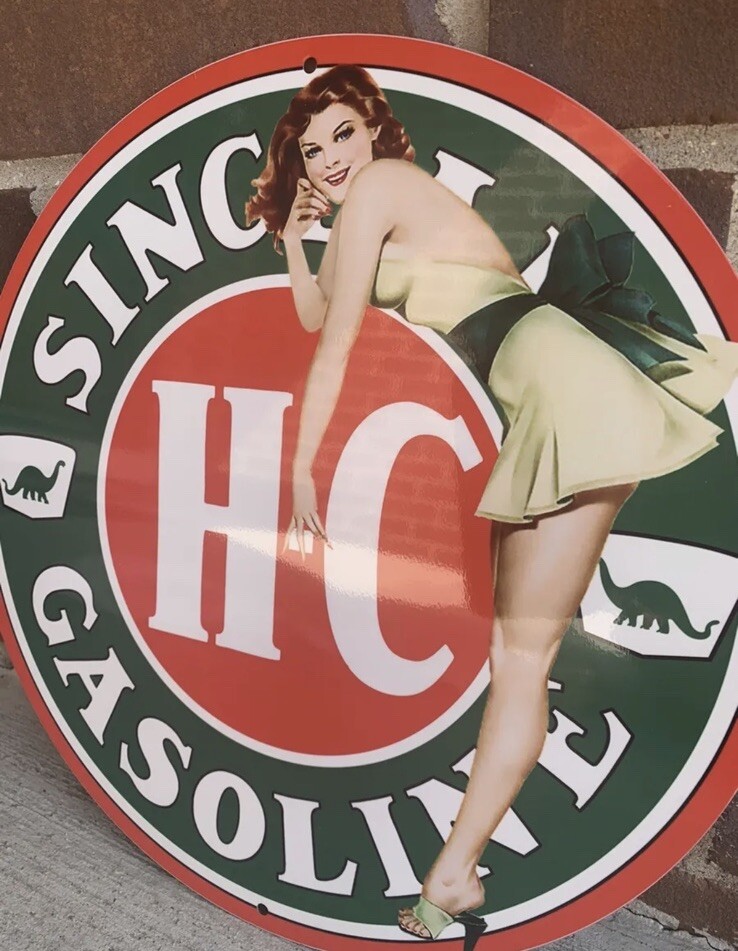 Top Quality Sinclair HC Gasoline Motor Oil vintage reproduction Garage Sign